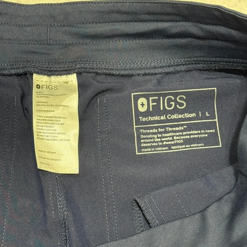 FIGS Mens Technical Collection Navy‎ Blue Cargo Scrub Pants W22SW2023 Size L